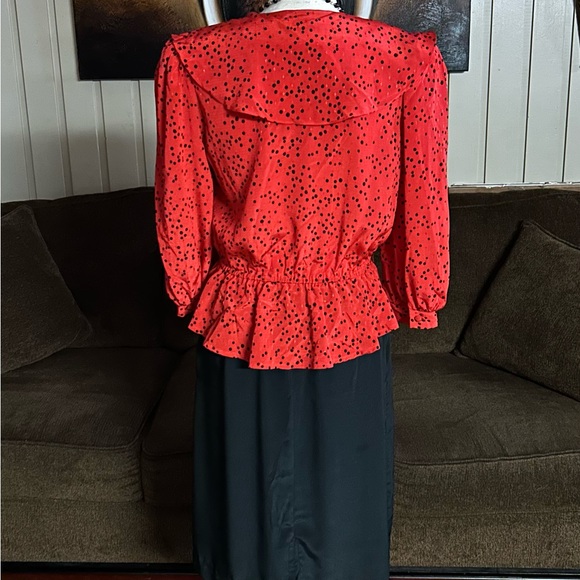 Candace by Ingrid •Vintage • Size 7/8 • Red/ Black • Polka Dot • Dress - Picture 9 of 11